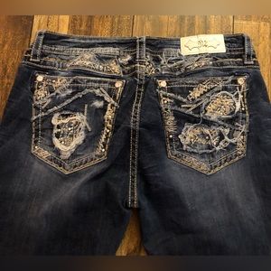 Miss me jeans, size 34, blue skinny jeans